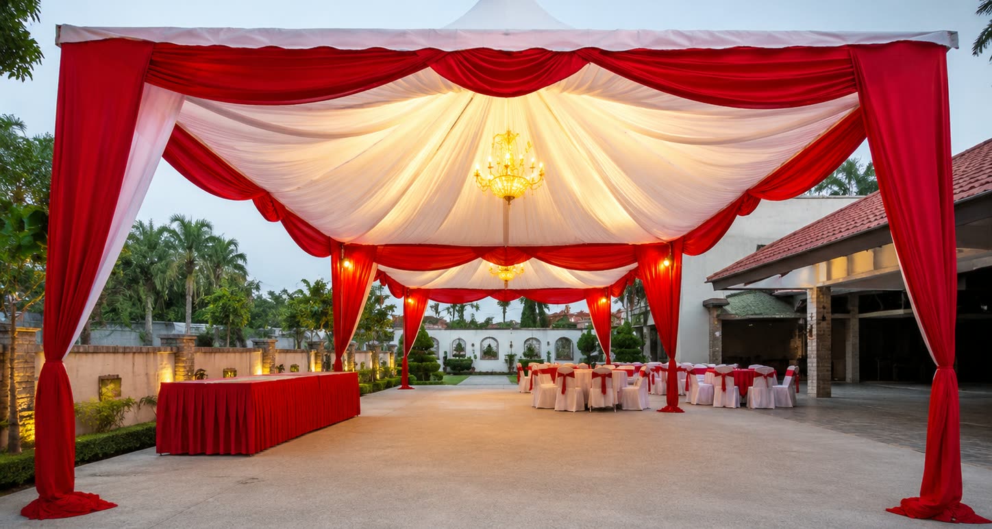 Half Moon Canopy Rental Malaysia setup photo