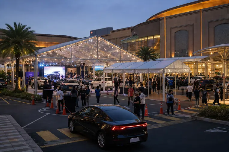 Sunway Pyramid Automotive Launch Marquee Portfolio setup overview